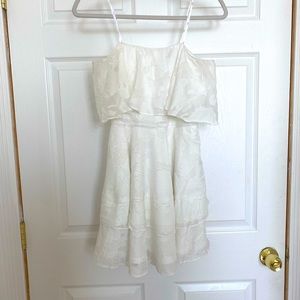 Lulus White Ruffled Strapless Mini Dress